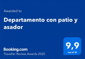Departamento con patio y asador